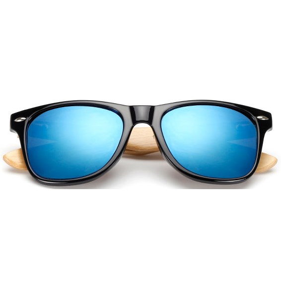 Wayfarer zonnebril "Woody" spiegelglazen - Blauw